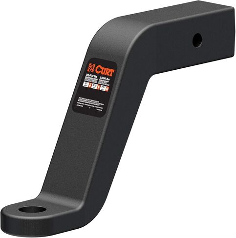 CURT 45460 Commercial Duty Forged Trailer Hitch Ball Mount, 2-1/2-Inch Receiver, 20,000 lbs, 1-1/4-Inch Hole, 8-Inch Drop, Black in Kuwait