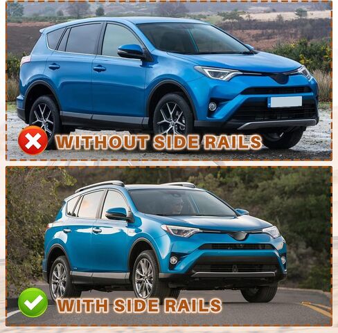 قضبان متقاطعة لسقف السقف قابلة للقفل متوافقة مع Toyota RAV4 2013-2018، قضبان متقاطعة للسقف من الألومنيوم للأمتعة وقوارب الكاياك والدراجة على الجليد وألواح التزلج in Saudi Arabia