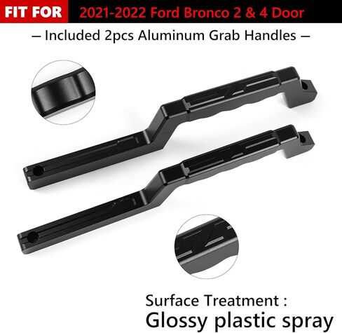 مقابض قضيب لف DKMGHT لسيارة Ford Bronco 2021-2022 Ford Bronco 2 & 4 أبواب، ملحقات داخلية مقبض من سبائك الألومنيوم (أحمر) in Kuwait