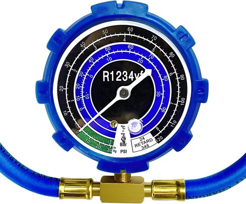 R1234yf Refrigerant Recharge Kit, 1234yf Refrigerant Kit, r1234yf refrigerant charging hose with LH (Left Hand Thread) R1234YF Self-Sealing Adapter, for Auto Air Condition R1234yf Refrigerant System in Saudi Arabia