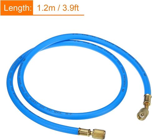 خرطوم شحن غاز التبريد PATIKIL 1/4 SAE، عبوتين بطول 3.9 قدم 500 رطل لكل بوصة مربعة خرطوم HVAC لمكيف الهواء وصيانة التبريد بمقياس متعدد، أحمر in Kuwait