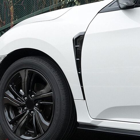 زيو قطعتان من فتحات التهوية الجانبية لرفرف السيارة، ملصقات رفرف زخرفية لتدفق الهواء فتحة فتحة الشبكة سبويلر ملحقات خارجية للسيارات in Kuwait