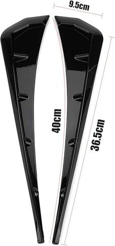 زيو قطعتان من فتحات التهوية الجانبية لرفرف السيارة، ملصقات رفرف زخرفية لتدفق الهواء فتحة فتحة الشبكة سبويلر ملحقات خارجية للسيارات in Kuwait