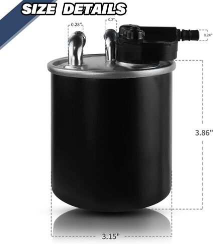 فلتر وقود WK 820/15 متوافق مع مرسيدس بنز E350 GL350 ML350 R350 S350 وسبرينتر 2500 3500 3.0 لتر V6 ديزل 2010-2021، مع 5 دبابيس | بديل # WK 820/6 , WK 82 0/7، 642 090 63 52، 642 090 48 52 in Kuwait