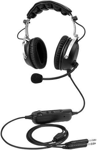 سماعة رأس R SPIDER WIRELESS ANR للطيران مع بلوتوث، خاصية إلغاء الضوضاء النشطة، وسائد أذن مريحة، مقابس GA المزدوجة، تتضمن حقيبة سماعة الرأس in Kuwait