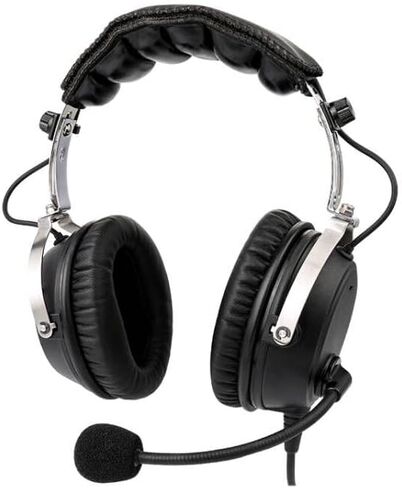 سماعة رأس R SPIDER WIRELESS ANR للطيران مع بلوتوث، خاصية إلغاء الضوضاء النشطة، وسائد أذن مريحة، مقابس GA المزدوجة، تتضمن حقيبة سماعة الرأس in Kuwait