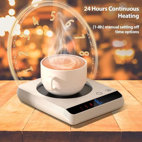 مسبي جهاز تسخين الاكواب، سخان القهوة وتدفئة الاكواب للمكتب مع 3 اعدادات لدرجة الحرارة، تشغيل/ايقاف تلقائي، تسخين كوب قهوة ذكي سريع التسخين للقهوة والمشروبات والحليب والشاي للمنزل والمكتب in Kuwait