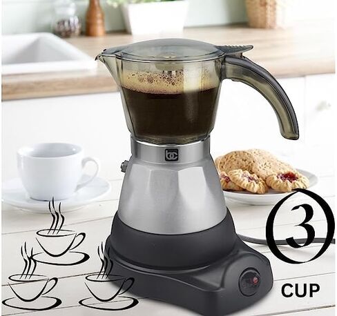 Bene Casa Portable Espresso Coffee Maker, 3 Cup, White in Kuwait