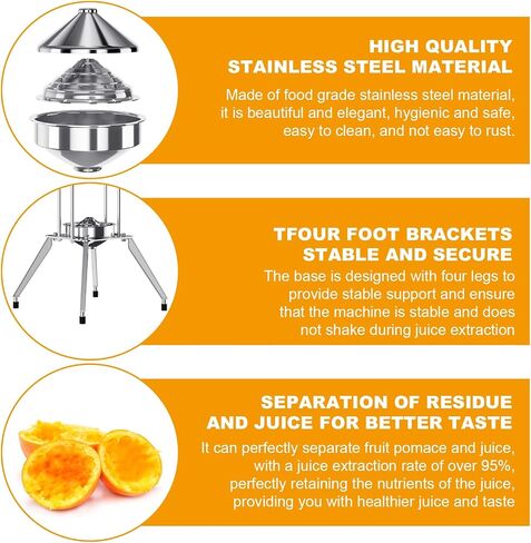 Fstcrt Electric Citrus Juicer, Professional Electric Orange Juicer, Orange Juice Squeezer, Heavy Duty Lemon Squeezer and Grapefruit Juicer, Commercial fruit juicer, Citrus squeezer, Lemon juicer in Saudi Arabia