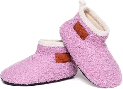 ditont Toddler Slippers Non-Slip Lightweight Comfortable Kids Indoor Grip House Home Shoes for Boys Girl in Kuwait
