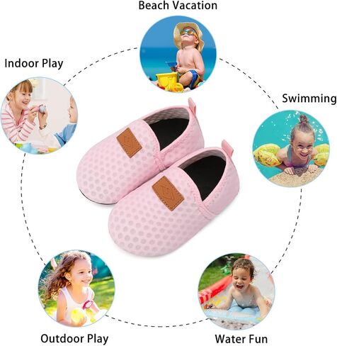 Lefflow Toddler Water Shoes Kids Quick Dry Beach Swim Socks Shoes Baby Non Slip House Slippers in Saudi Arabia