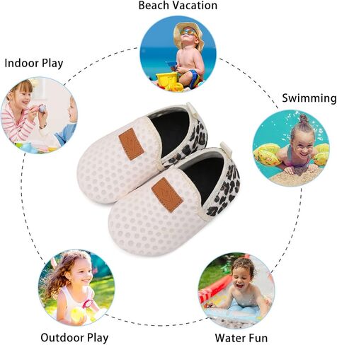 Lefflow Toddler Water Shoes Kids Quick Dry Beach Swim Socks Shoes Baby Non Slip House Slippers in Kuwait