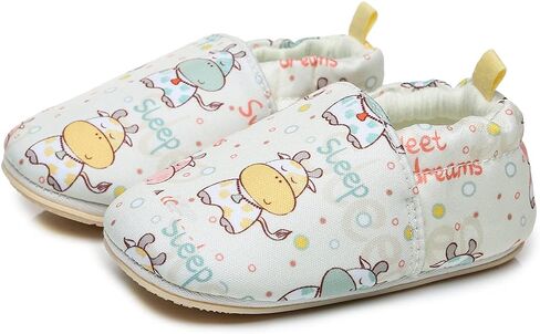 Timatego Toddler Baby Boys Girls Shoes Non Skid Slipper Sneaker Moccasins Infant First Walker House Walking Crib Shoes(6-24 Months) in Kuwait