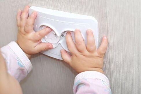 Outlet Plugs Covers (40 Pack) Clear Child Baby Proof - Electrical Protector - Safety Caps by Idea Safety - Home Basic in Saudi Arabia