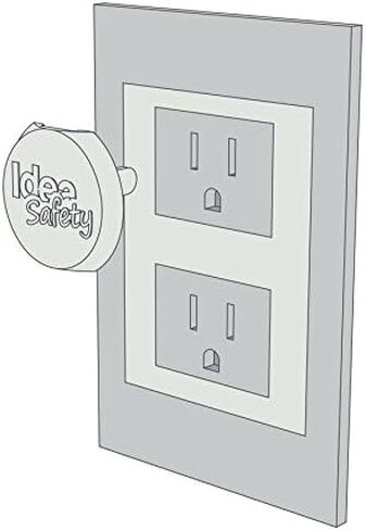 Outlet Plugs Covers (40 Pack) Clear Child Baby Proof - Electrical Protector - Safety Caps by Idea Safety - Home Basic in Saudi Arabia