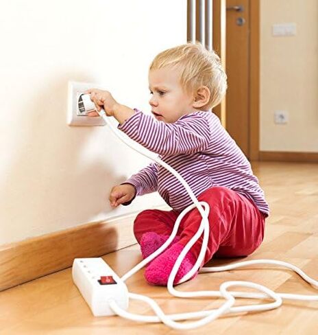 Outlet Plugs Covers (40 Pack) Clear Child Baby Proof - Electrical Protector - Safety Caps by Idea Safety - Home Basic in Saudi Arabia
