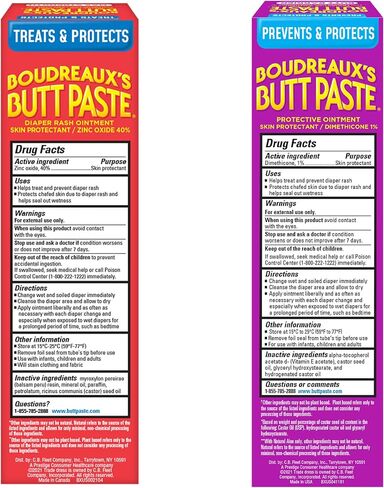 Boudreaux's Butt Paste 4oz Butt Barrier Ointment and 4oz Max. Strength Diaper Rash Ointment in Saudi Arabia