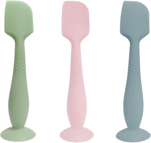3 Pack Diaper Cream Spatula, Diaper Rash Cream Applicator | Soft Silicone, Suction Up Base, BPA Free, Butt Paste Spatula, Diaper Cream Brush, Baby Bum Spatula, Diaper Bag Essentials in Saudi Arabia