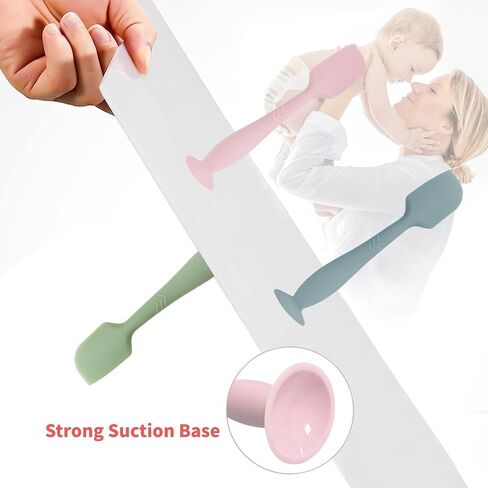 3 Pack Diaper Cream Spatula, Diaper Rash Cream Applicator | Soft Silicone, Suction Up Base, BPA Free, Butt Paste Spatula, Diaper Cream Brush, Baby Bum Spatula, Diaper Bag Essentials in Saudi Arabia