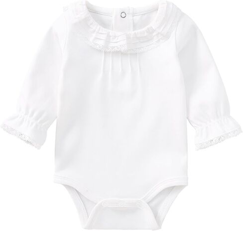pureborn Baby Girls Boys Bodysuit One-Piece Romper 0-24 Months | OEKO-TEX Certified, Cotton, Viscose from Bamboo, Snap Closure, Embroidered Ready, Long & Short Sleeve, Machine Wash in Saudi Arabia