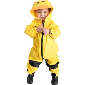 Kids Toddler Rain Suit - Muddy Buddy Waterproof Coverall One Piece Weather Resistant Baby Jacket