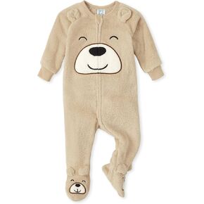 The Children's Place Baby Girls' and Toddler Fleece Zip-Front One Piece Footed Pajama in Saudi Arabia
