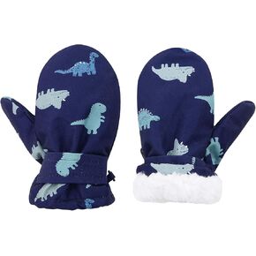 Lined Fleece Toddler Mittens Kids Winter Warm Gloves Child Ski Gloves Waterproof Snow Baby Mitten for Boys Girls in Saudi Arabia