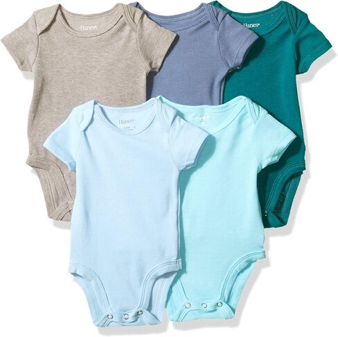 ملابس داخلية للأطفال من Hanes، أكمام قصيرة مرنة للغاية للأولاد والبنات، 5 قطع in Kuwait