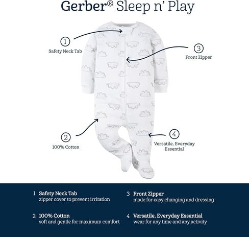 Gerber Baby Girls' 2-Pack Sleep 'N Play in Kuwait