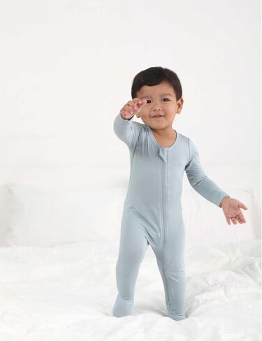 RRP Unisex Baby Footies Pajamas,Rayon Derived From Bamboo,Buttery Soft Sleep 'N Play PJs,2-Way Zipper Closure,0-18 Months in Saudi Arabia