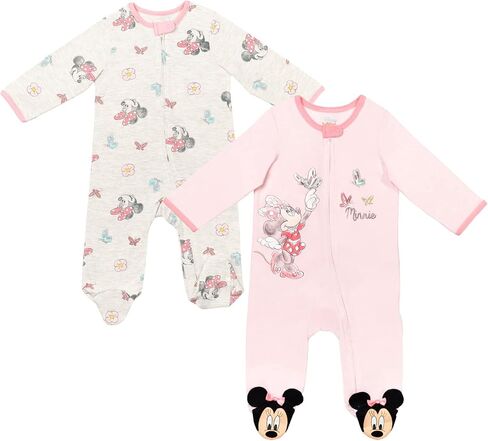 Disney Baby Girls' 2-Pack Footed Sleep N' Play Newborn to Infant in Saudi Arabia