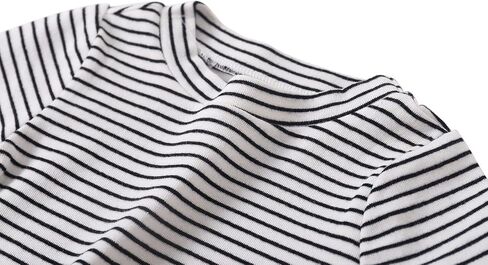 Baby Toddlers Long Sleeve Tee Shirts Little Kids Cotton Striped Crew Neck Tops (6Months-7Years) in Saudi Arabia