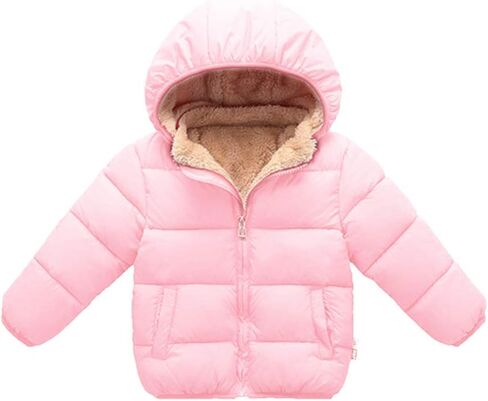 Kimjun Toddler Baby Hooded Down Jacket Boys Girls Kids Thicken Warm Winter Coat Outerwear 1-7t in Saudi Arabia