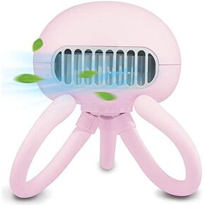 Stroller Fan Portable Bladeless Fan 5200mAh Handheld Fan with Flexible Tripod Clip on Stroller Fan 3 Speeds Rechargeable Battery Operated Fan for Stroller, car Seat, Crib, Bike and Desktop (black)
