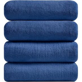 MINCHI 8 Piece Bath Towels Set, 600 GSM Bathroom Towel for Home and Hotel Oversize Towel Sheet, 2 Large Bath Towels 35x70 inches, 2 Hand Towels,4 Wash Cloths,Absorbent Towel Black