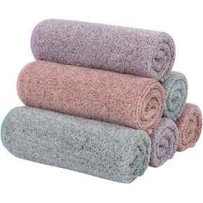 SINLAND Microfiber Face Towels Ultra Soft Facial Washcloths Face Cloth for Bath 12Inch x 12Inch 6 Pack in Saudi Arabia