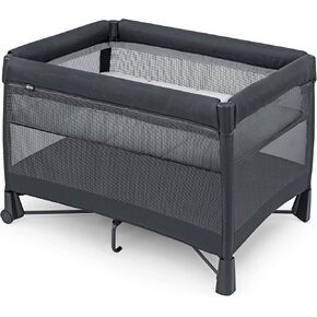 Chicco Instant Setup Play Yard, Portable Crib with Removable Bassinet | Dash style, Charcoal/Grey, one-hand setup, breathable mesh, baby playpen and pack and play, GREENGUARD Gold in Saudi Arabia