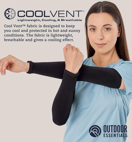 OutdoorEssentials UV Sun Protection Arm Sleeves - Cooling Compression Arm Sleeve - Sports & UV Arm Sleeves for Men & Women in Saudi Arabia