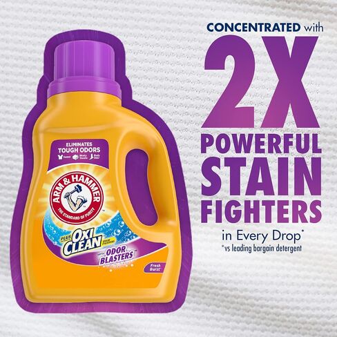 Arm & Hammer Liquid Laundry Detergent Plus OxiClean & Odor Blasters, Fresh Burst, 403.2oz 256 Loads in Saudi Arabia