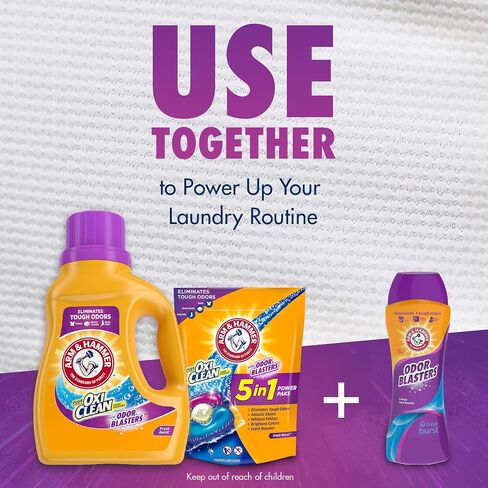 Arm & Hammer Liquid Laundry Detergent Plus OxiClean & Odor Blasters, Fresh Burst, 403.2oz 256 Loads in Saudi Arabia