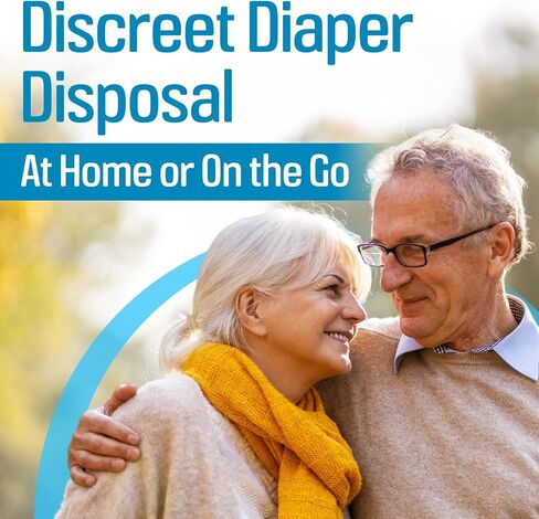 Impresa Extra Large Adult Diaper Disposal Bags - 75 Pack - Odor and Leak Proof - Tear-Resistant Undergarment Bags for Adult Diapers - Extra Thick (12 x 15 In) in Saudi Arabia