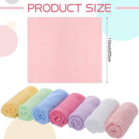 40 Pcs Wash Cloth Bulk Cotton Bath Hand Face Washcloths Soft Quick Drying Towel for Baby Kids Women Bathroom Washing Body Viscose Fiber Multipurpose Fingertip Rags (Bright Color,10 x 10 Inch) in Saudi Arabia