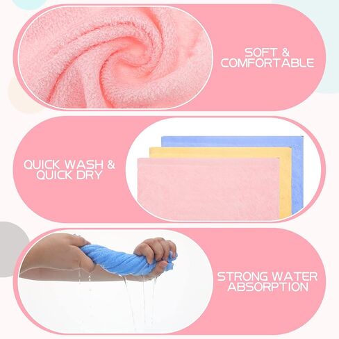 40 Pcs Wash Cloth Bulk Cotton Bath Hand Face Washcloths Soft Quick Drying Towel for Baby Kids Women Bathroom Washing Body Viscose Fiber Multipurpose Fingertip Rags (Bright Color,10 x 10 Inch) in Saudi Arabia