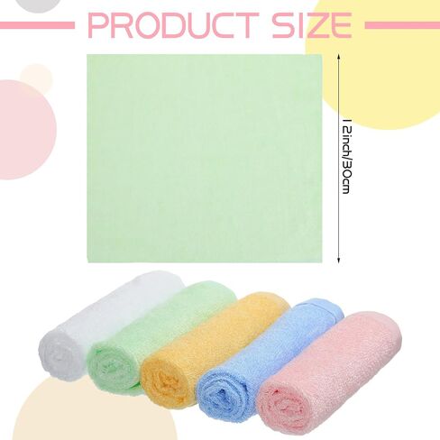 40 Pcs Wash Cloth Bulk Cotton Bath Hand Face Washcloths Soft Quick Drying Towel for Baby Kids Women Bathroom Washing Body Viscose Fiber Multipurpose Fingertip Rags (Bright Color,10 x 10 Inch) in Saudi Arabia