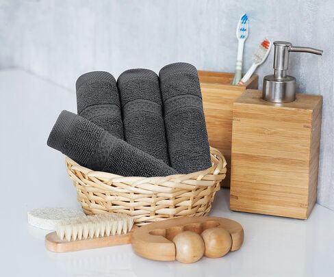 Utopia Towels 8-Piece Premium Towel Set, 2 Bath Towels, 2 Hand Towels, and 4 Wash Cloths, 600 GSM 100% Ring Spun Cotton Highly Absorbent Towels for Bathroom, Gym, Hotel, and Spa (Beige) in Kuwait