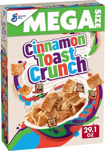 Original Cinnamon Toast Crunch Breakfast Cereal, Crispy Cinnamon Cereal, 29.1 oz. Mega Size Box (Pack of 2) in Saudi Arabia