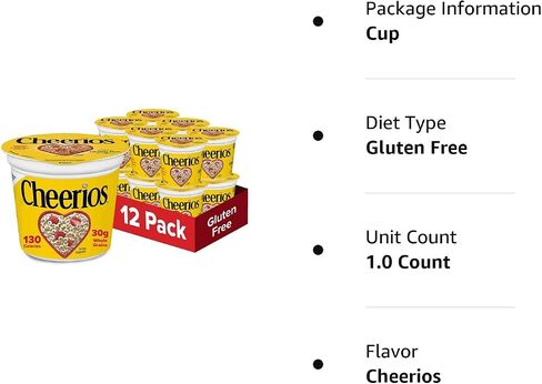 Cheerios Apple Cinnamon , Breakfast Cereal, Gluten Free, Whole Grain Oats, 19 oz (Pack of 7) in Saudi Arabia