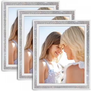 مجموعة إطارات صور Fixwal مقاس 5x7 مكونة من 3 قطع، إطار صورة أسود، مع زجاج مقسى، لعرض الطاولة، وهدايا الزفاف، مع وضع أفقي أو رأسي in Saudi Arabia