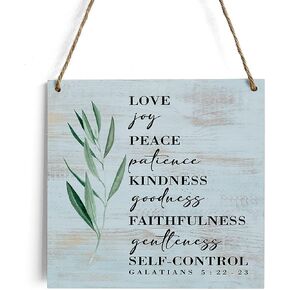 HTBIG Rustic Christian Gifts for Women Religious Wood Sign Home Farmhouse Wall Hanging Decor Inspirational Wooden Wall Art Décor Decorative Plaque for Office Kids Room Bathroom Bedroom Love Joy Peace in Kuwait