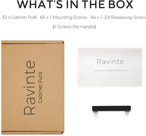 Ravinte 3 حزمة 5 بوصة المطبخ مربع مجلس الوزراء مقابض ماتي خزانة سوداء تسحب درج أسود تسحب أجهزة خزانة المطبخ مقابض المطبخ للخزائن خزانة مقابض مقابض الأدراج in Kuwait